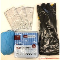 掃除特惠組 抗菌級水洗拋棄式大尺寸抹布30入 洗不爛手套 活性碳口罩 防塵鞋套10入 再送60公分一次性家務手套, 1個, B:九州黑色橡膠手套13吋, 1套