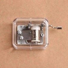 夢中人 爆款亞克力手搖音樂盒 天空之城 愛麗絲玩具 節日禮物 鳥之詩機芯音樂盒, 歌曲：【透明外殼】