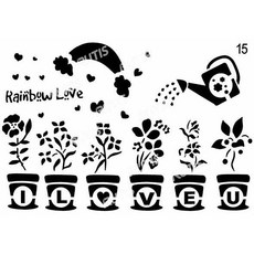 ST-B50-0069 型染版(Stencil) - 蝶古巴特diy-簍空模板-塗鴉模版-繪畫模版, 1個, B50-0069