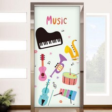 아트박스/꾸밈 ca532-다양한음악악기들_현관문시트지