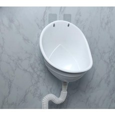 간이 소변기 임시 공사장 현장 벽걸이 화장실 남성 회색 간이 소변기+74cm 호스, 01.회색 간이 소변기+74cm 호스