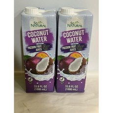 So Natural Coconut Water with Passion Fruit Juice 33.8 Fl oz 2 Pack, 946ml