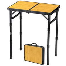 FUNYKICH 61 4CM 5CM 캠핑 야외 39 바베큐 52 해변 가능 테이블 8인치, Tabletop size: L22.8"xW15.7", 블랙 옐로우