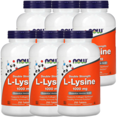 나우푸드 L-라이신 더블 스트렝스 1000mg 250정 6통, 6개
