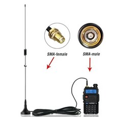 UT-106UV 자동차 안테나 SMA-F 듀얼 밴드 온보드 안테나 VHF UHF Baofeng UV-5R UV82 GT-3TP GT-5 햄 라디오 액세서리, 1개