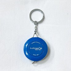 원터치 자동 고리줄자 키링 열쇠고리 휴대용 미니줄자 5색상, 1개, 블루