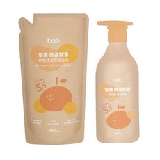 bab 培寶 微晶酵素奶瓶清潔劑 罐裝500ml 補充包450ml, 1個