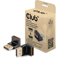 클럽 3D CAC-1008 디스플레이포트 남성 1.4 여성 90도 각도 어댑터 4K120Hz M/F