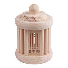 순수 편백나무 원통형 새장모양 미니 가습기 인테리어 소품, 1개