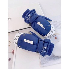 台灣出貨 兒童滑雪保暖手套 防水防風防寒兒童手套 魔鬼氈保暖手套