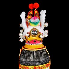 戲曲頭飾 紫金冠 三太子善財童子帽, 黃色, 1個