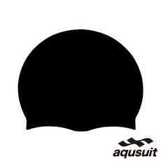 국내생산 베이직 심플 실리콘수모 성인남녀공용 수영모자, 블랙, 1개