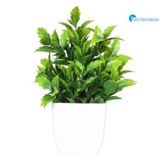 桃園出貨 仿真植物假植物綠植室內外裝飾塑膠盆栽尤加利小盆栽, 1個, M