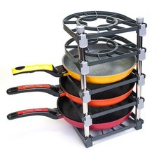 낙낙상회 프라이팬 수납선반 싱크인 주방 정리 5단 거치대, 5단 원형 거치대