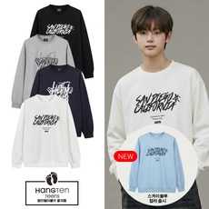 [행텐틴즈 중계점] *2026 봄최신상 특가SALE* 더블페이스 레터 맨투맨 (5Color) 컬러별 그래피티 포인트 디자인 여유로운 오버핏의 소프트한 촉감의 긴팔티셔츠