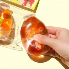 Zeviro 구슬 말랑이 스퀴시 짜는 소리 슬랑이 스트레스해소, 1개, 65g, 핑크