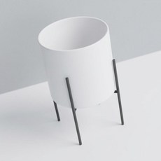 화이트화분 원통 화분 인테리어화분 15X16 법랑, 1개, 상세페이지 참조