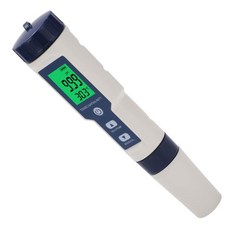 TDS 미터 수질 분석기 5 in 1 PH EC SALT TEMP 휴대용 워터 테스터 디지털 백라이트 포함 ±0.05pH 1Pcs