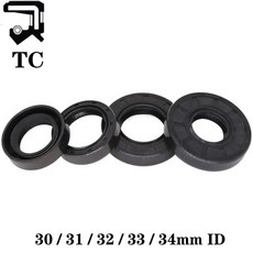 TC 30/31/32/33/34mm ID 검정색 니트릴 고무 NBR 그루브 립 스프링 가스켓 링 씰링 방사형 로터리 샤프트, 01 TC (Black NBR), 22 6Pieces 30x62x8, [00] TC (Black NBR)