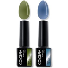 칼라피아 원스텝 퍼펙트젤 시럽 젤네일 세트, 1세트, 08. 어텀올리브+올드블루