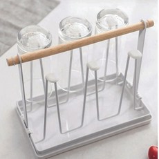 맥주잔 주방 물빠짐 컵걸이 유리 정리 트레이 건조대 물빠짐트레이 컵건조대, 1개, 상세페이지 참조