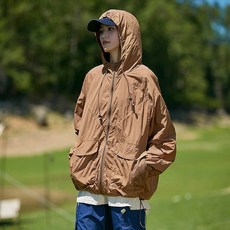 UPF50日系多口袋抗UV防曬工裝外套 冰感絲滑連帽外套 釣魚防曬外套 男士冰絲防紫外線外套【台灣現貨】