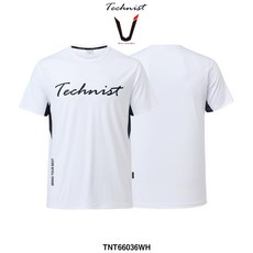 테크니스트 배드민턴 기획 티셔츠 반팔 상의 화이트 TNT66036WH 남성 여성 남녀공용
