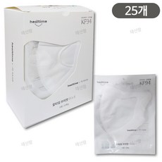힐타임 브이핏 KF94 대형 마스크, 화이트, 25개, 1개입