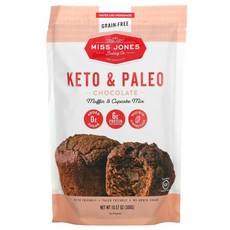 Miss Jones Baking Co Keto & Paleo Chocolate Muffin & Cupcake Mix 10.57 oz (300 g) 2팩, 300g