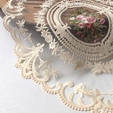 테이블보 레이스 러너 플라워 자수 식탁보, 본상품