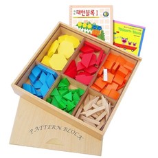 4세완구 도형놀이 탑쌓기 원목교구 패턴맞추기 1단계/ 아동교구 사다리꼴도형 쪼개기, 1세트, 1인용, 컬러혼합