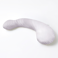 Hugsie 美國棉純棉孕婦枕(防螨款)粉紫【金寶貝 203226】，孕婦舒眠好物，支撐腰腹，透氣舒適, 防螨款, 粉紫