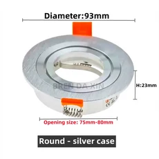 LED 브래킷 할로겐 스포트라이트 프레임 스폿 램프 홀더 크롬 화이트 실버 골든 컬러 GU10 MR16 다운, 01 Golden