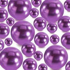 YULYNJQ 꽃병 필러 비즈 300피스 로열 블루 플로팅 비즈 센터피스 꽃병용 인조 진주 플로팅 캔들 웨딩 테이블 생일 테마 파티 홈 데코 메이크업 브러시 비즈 구멍 없음(, 300 Pieces, 다크 퍼플