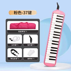 奇美樂普森口風琴37鍵32鍵 - 小學生初學者課堂演奏口吹琴樂器, 37鍵樂普森【粉色】軟包, 1個
