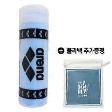아레나 스포츠 습식타올 (대) AUAAX05 + 엘르 수영가방 폴리백, BLU (+엘르 폴리백), 1개