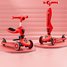 COOL BEAR 3合1 兒童滑步車, 中國紅, 1個