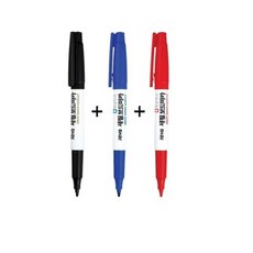 자바펜 세필보드마카, 검정1,빨강1,파랑1, 3개