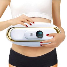 유선 복부 마사지 진동 파워 플레이트 온열 온찜질 복부마사지기 마사지벨트, 1개, 화이트