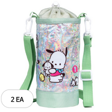 릴팡 산리오캐릭터즈 블링블링 어깨끈 물통주머니, 포차코, 2개