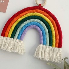 마크라메 무지개 장식 벽걸이 카페 인테리어 아이방 꾸미기, 무지개 마크라메장식
