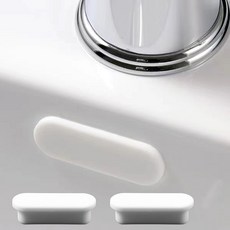 본라이프 세면대 각종 구멍 마개 오버플로우 배수구 홀 물넘침 방지 마개 캡, 긴타원 실리콘캡, 2개입