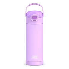 THERMOS 써모스 펀컨테어 스테인리스 손잡이 보온병 473ml, Neon Purple, 16 Ounces, Neon Purple