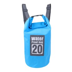 방수 건조 자루 배낭 버킷 가방 캠핑 카약 여행, PVC, 하늘색, 1개