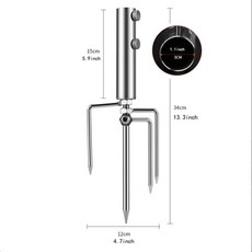 헤비 듀티 낚시 우산 접지 삽입 스탠드 바람 저항 다리가 앵커 다기능, 색상: 2. B, 1개