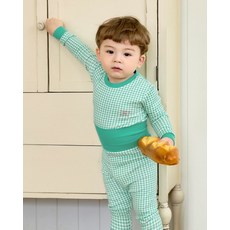 UNIFRIEND 엘린체크(GN) 배앓이방지 9부내의 상하세트