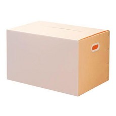 塑料收納箱 衣服書籍打包箱, 杏色塑料款魔術貼免交帶,41*30*30塑扣5只裝, 1個