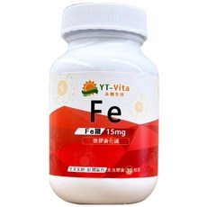 活萃泱 微膠囊化鐵膠囊 30粒裝 15mg鐵質 紅潤好氣色 YT-Vita 永騰生技, 1個, 30顆