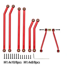 BDXRC CNC 알루미늄 하이 클리어런스 4 링크 세트 업그레이드 부품 1/24 크롤러 자동차 SCX24 Gladiator AX, 03 Red