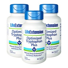 LIFE EXTENSION 色氨酸素食膠囊, 90 件, 3個